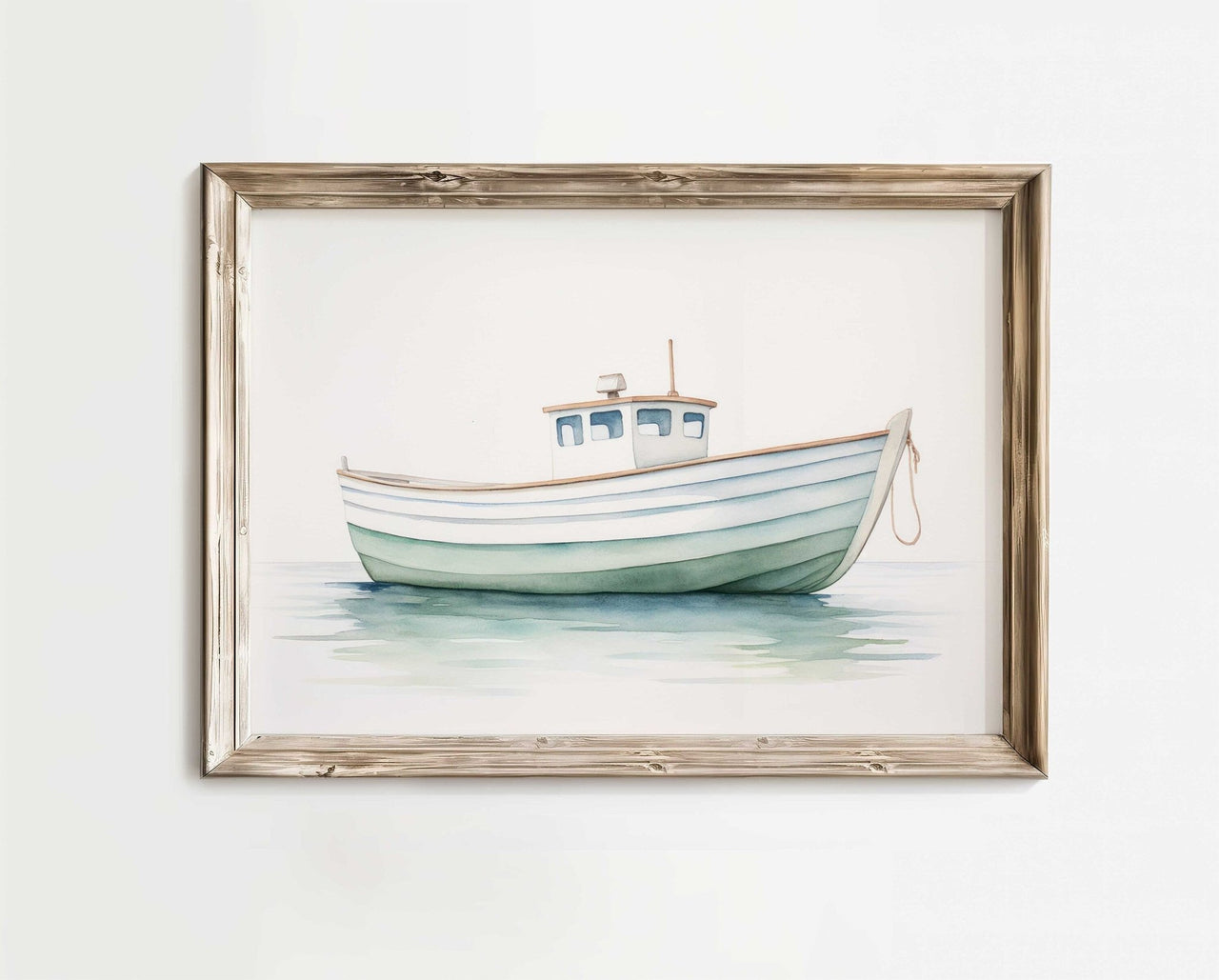 Fishing Boat Wall Art – Nautical Nursery Print