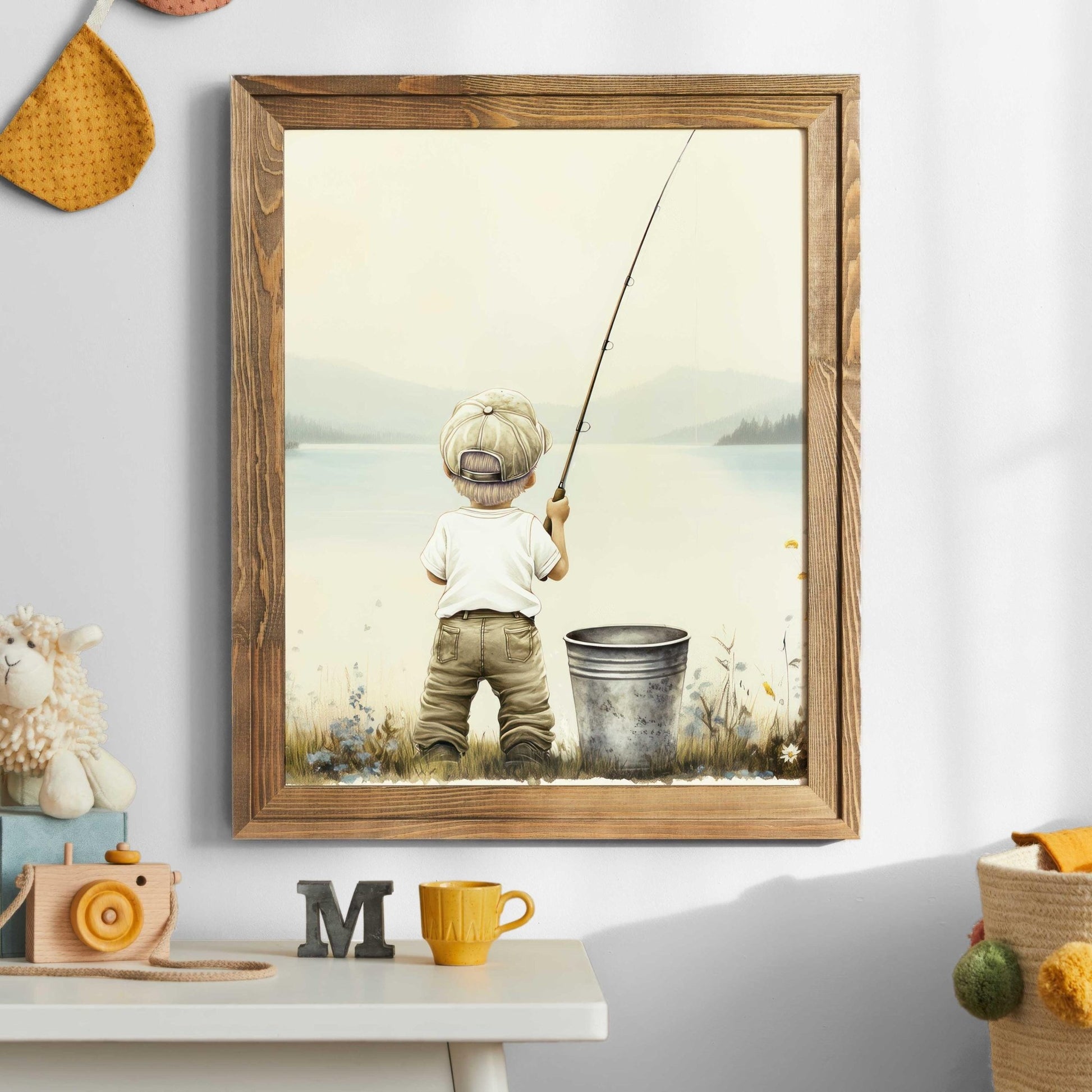 Fishing Nursery Prints, Fishing Theme Decor, Boy Room Wall Art - WildfieldPrints