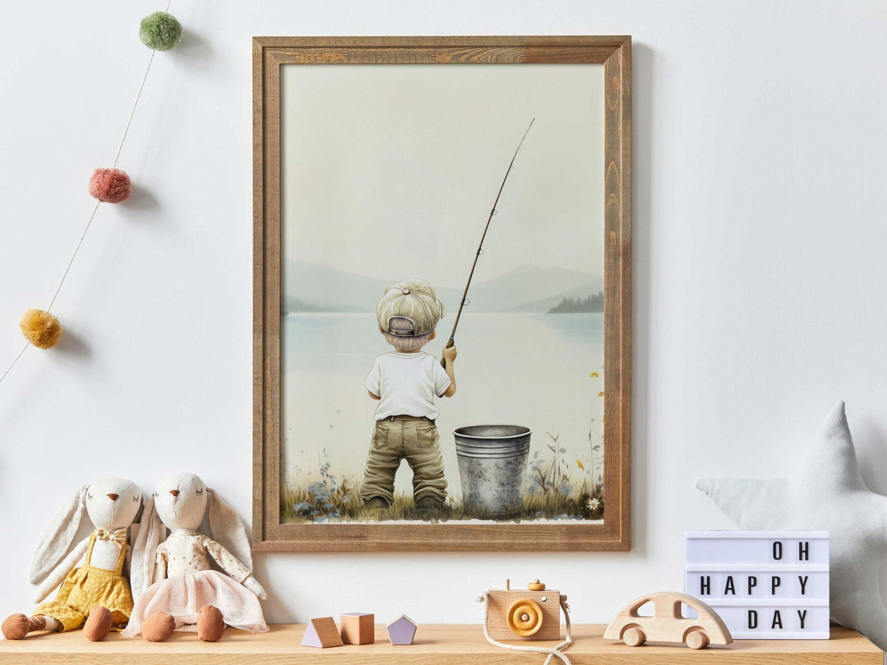 Fishing Wall Art – Animal Boys Room Decor