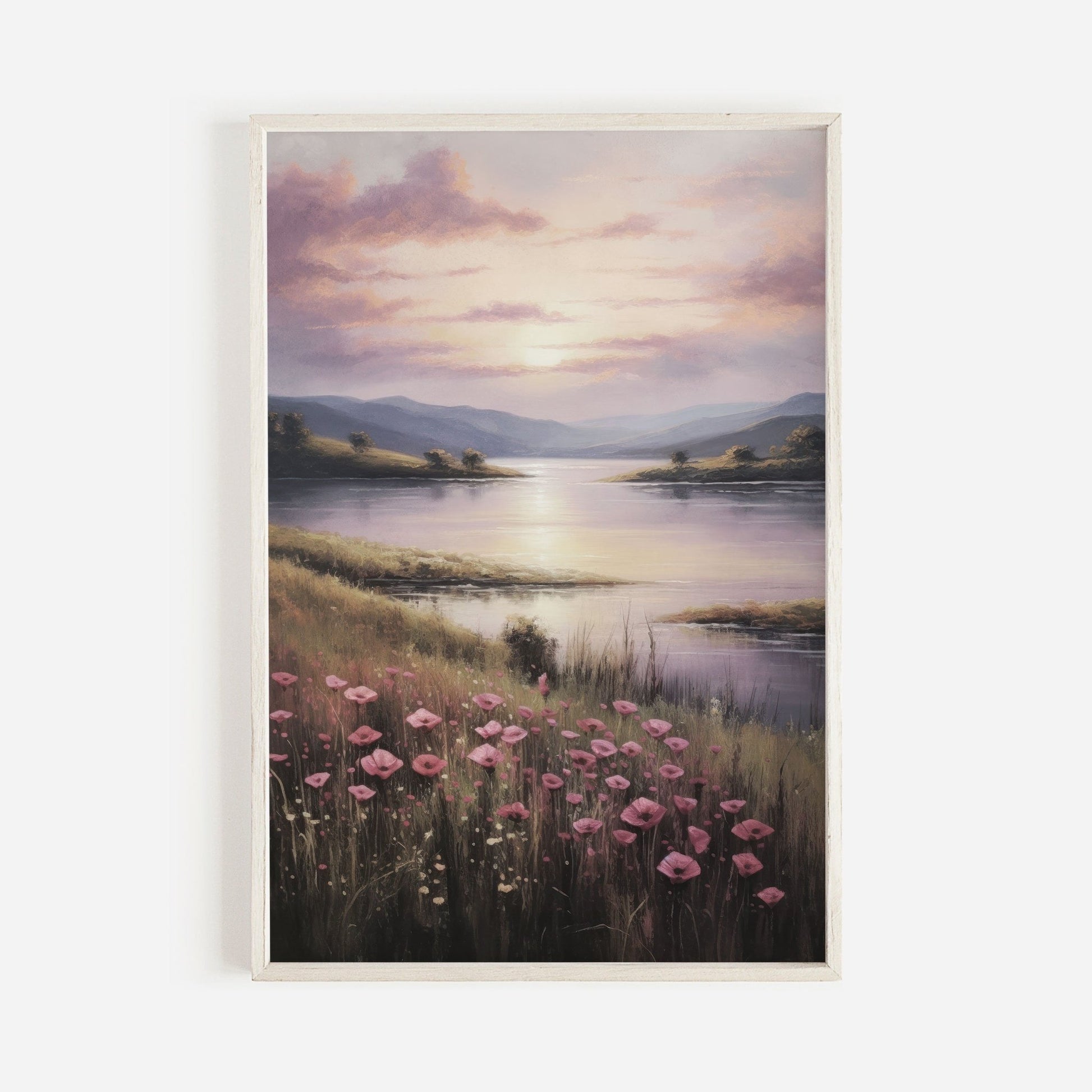 Floral & Mountain Majesty Art, Nature Lovers Wall Decor, Versatile Sizes - WildfieldPrints