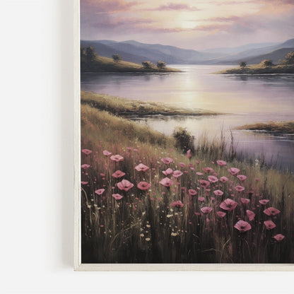 Floral & Mountain Majesty Art, Nature Lovers Wall Decor, Versatile Sizes - WildfieldPrints