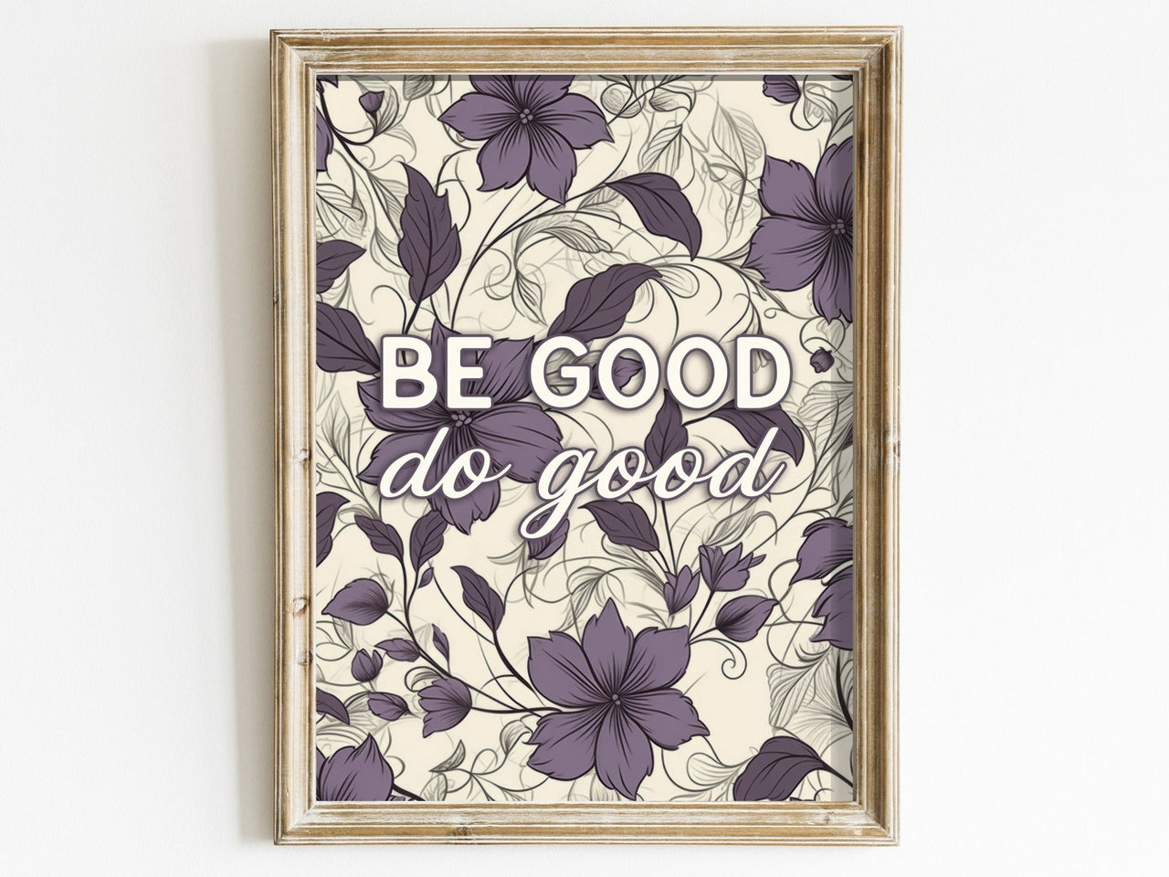 Vintage Flower Wall Art – Floral Living Room Print