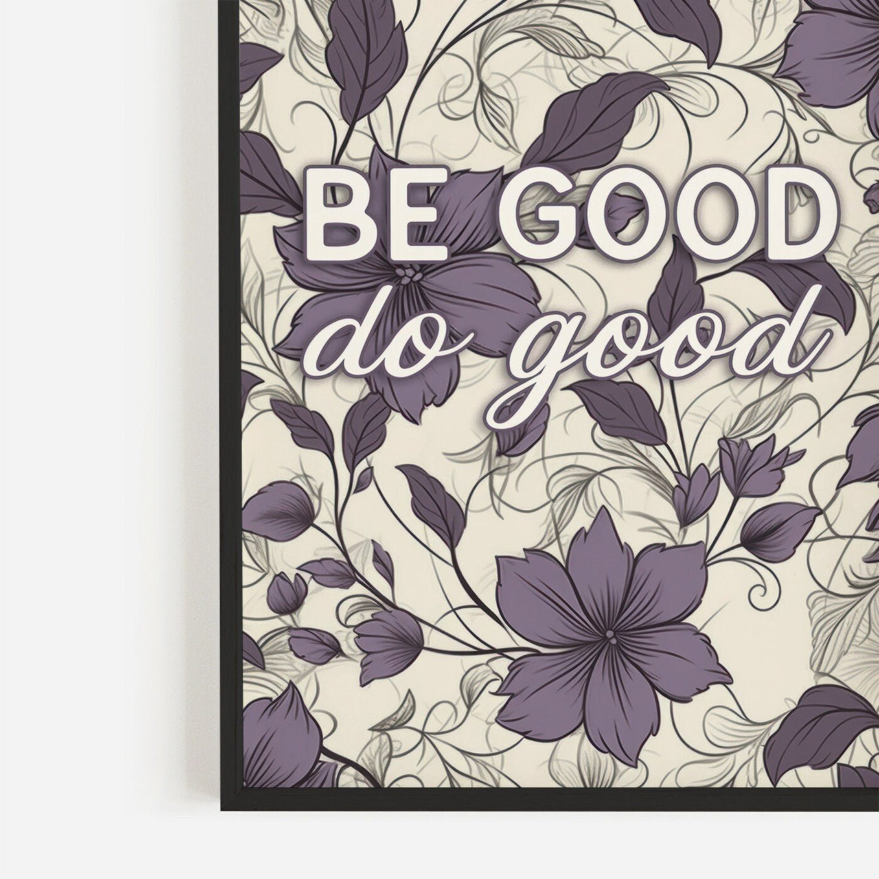 Vintage Flower Wall Art – Floral Living Room Print