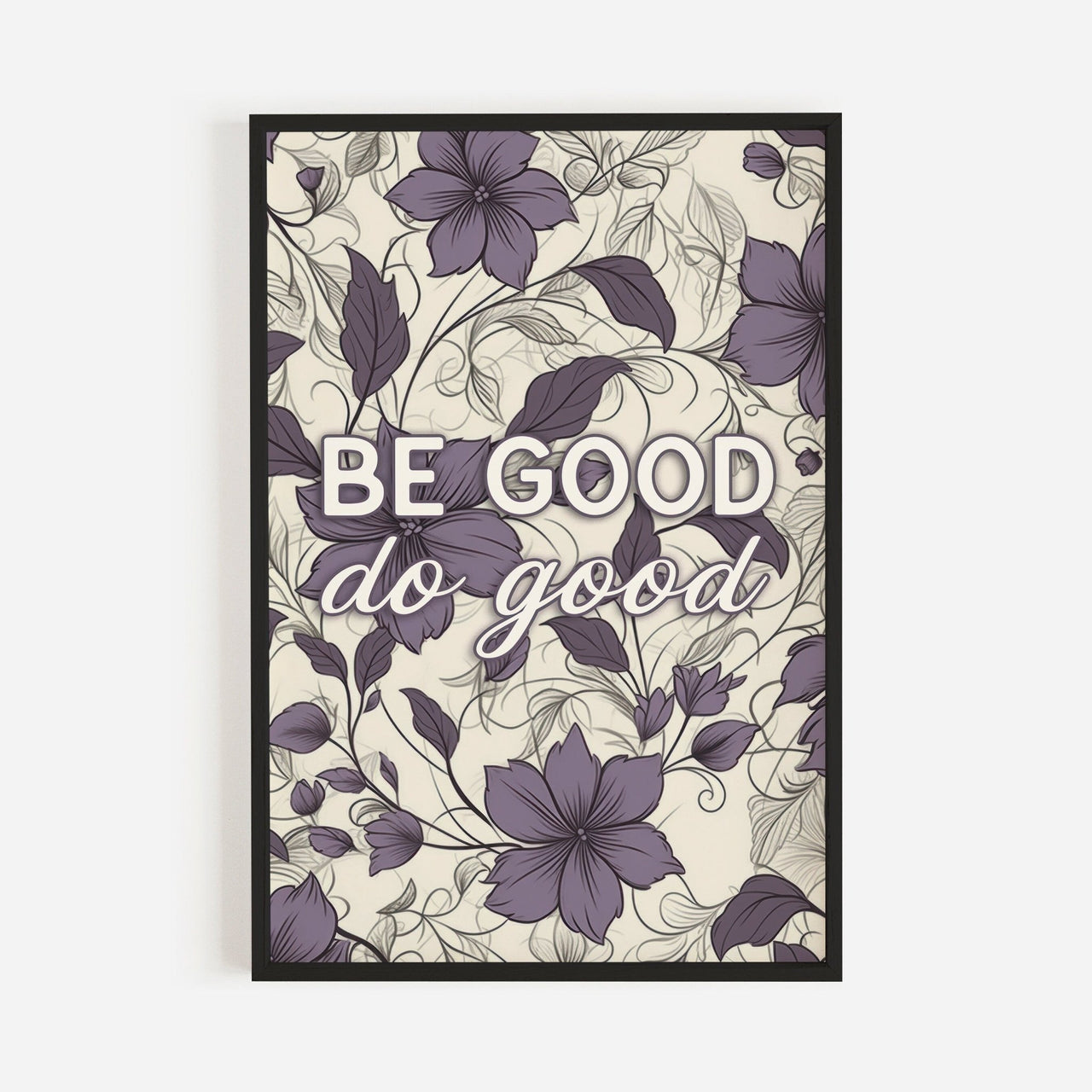 Vintage Flower Wall Art – Floral Living Room Print