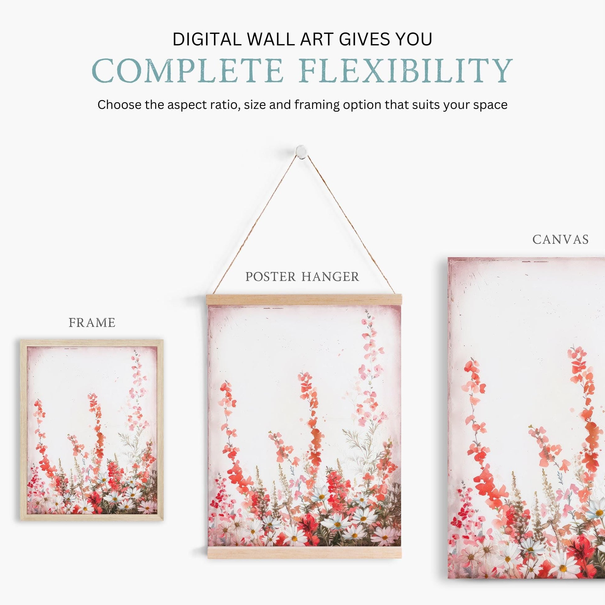 Floral Wall Decor, Rustic Botanical Art, Wildflower Prints - WildfieldPrints
