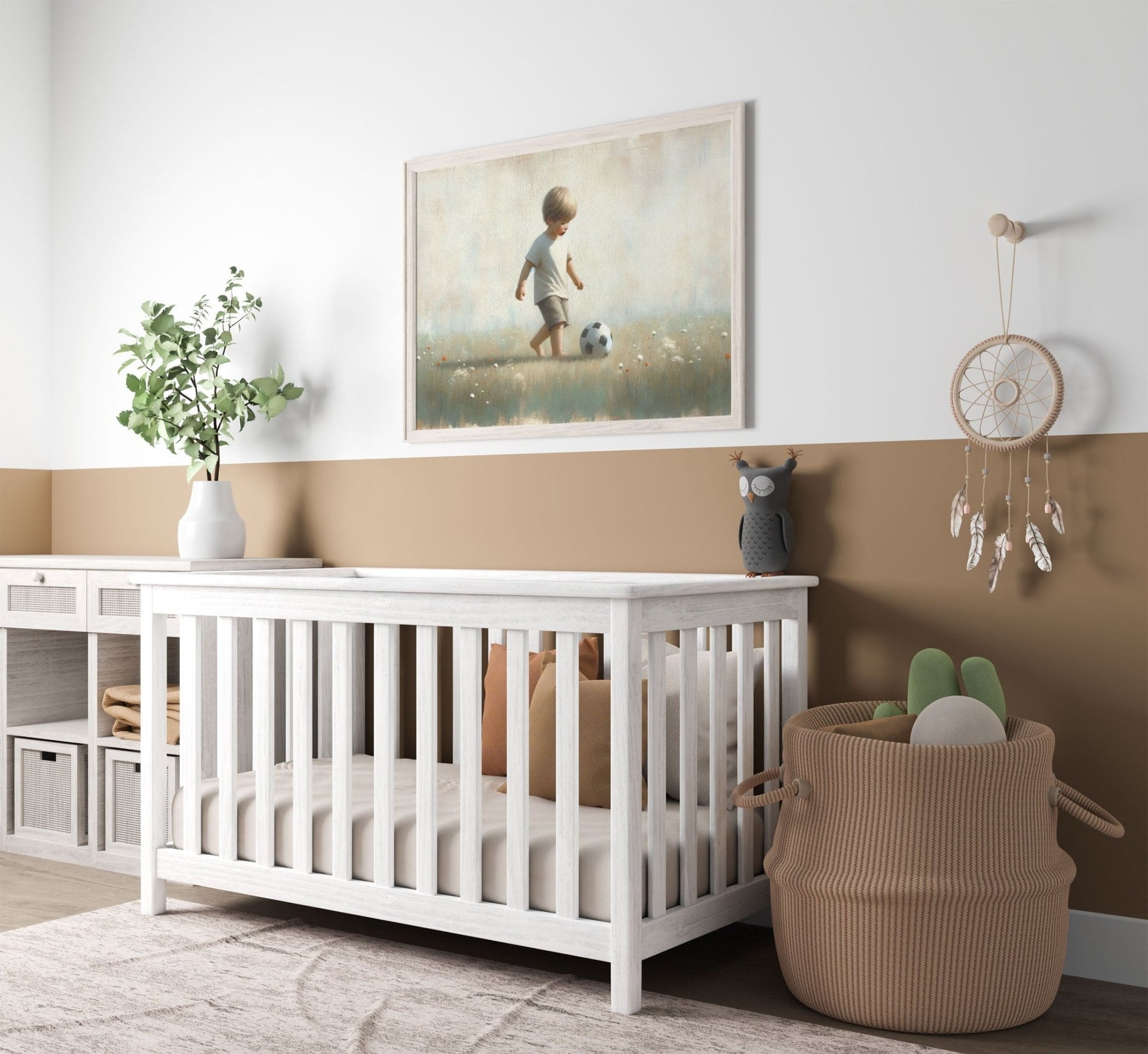 Football Nursery Decor, Soccer Art for Boys, Sports Room Decor - WildfieldPrints