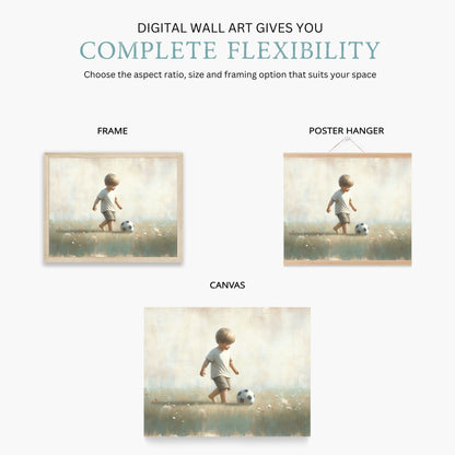 Football Nursery Decor, Soccer Art for Boys, Sports Room Decor - WildfieldPrints