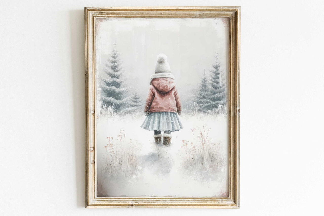 Winter Wonderland Print – Forest Girls Room Wall Art