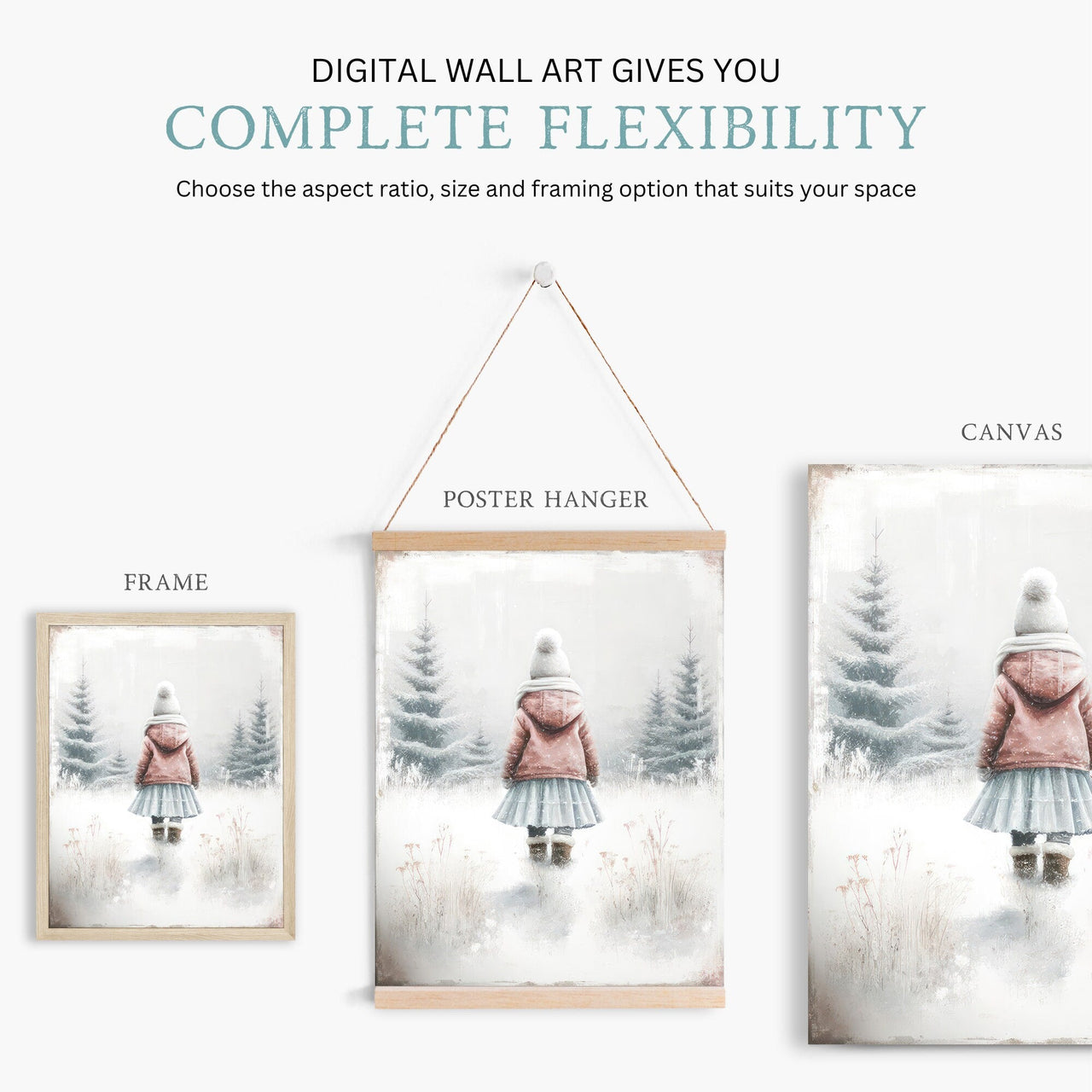Winter Wonderland Print – Forest Girls Room Wall Art