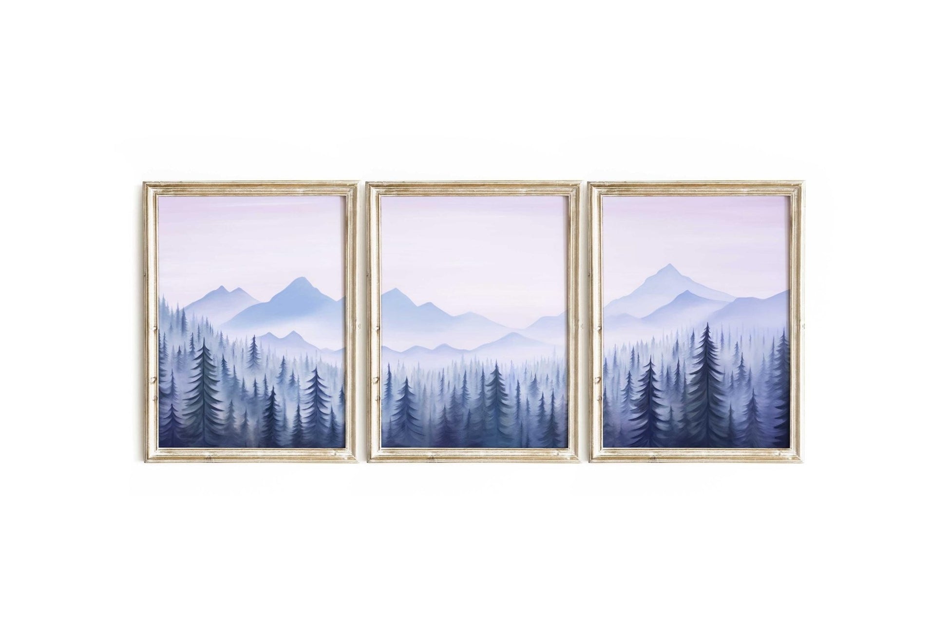 Forest & Mountain Art, Nature Nursery Decor, Misty Landscape Prints - WildfieldPrints