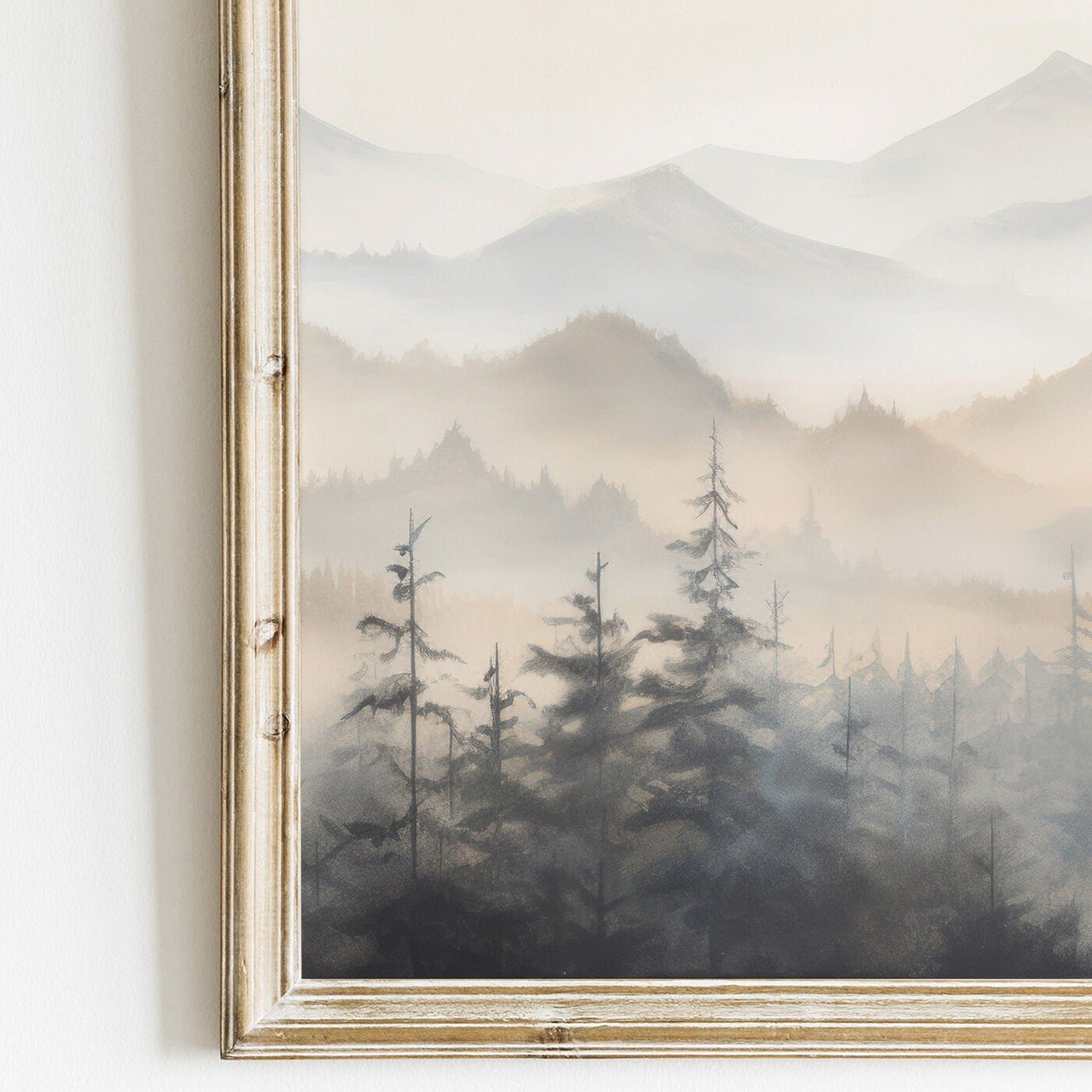 Misty Forest Wall Art – Nature Nursery Print • Set of 3