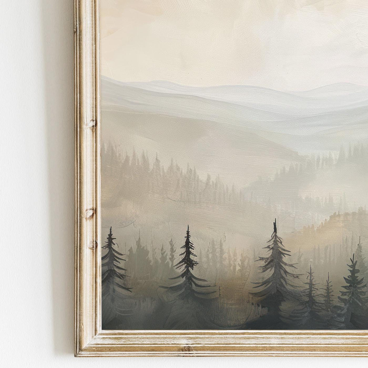 Misty Mountains Wall Art – Nature Nursery Print for Girls • Set of 3