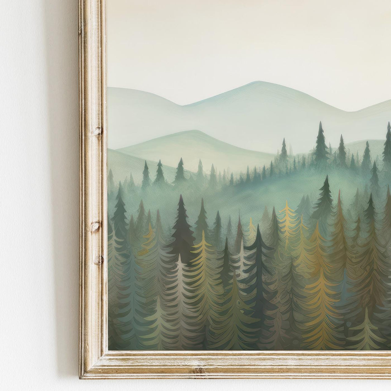 Autumn Forest Wall Art – Nature Living Room Decor • Set of 3