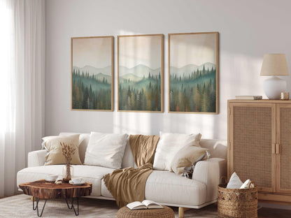 Forest & Mountain Prints, Autumn Wall Art, Nature Inspired Decor - WildfieldPrints