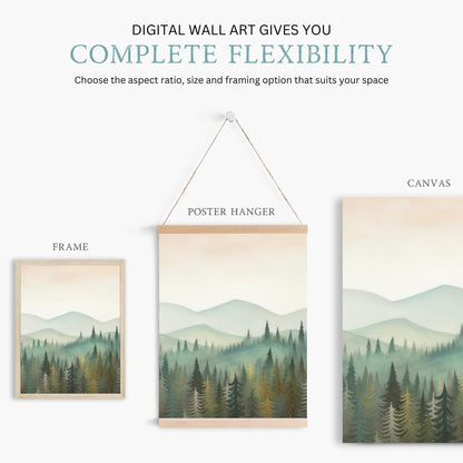 Forest & Mountain Prints, Autumn Wall Art, Nature Inspired Decor - WildfieldPrints