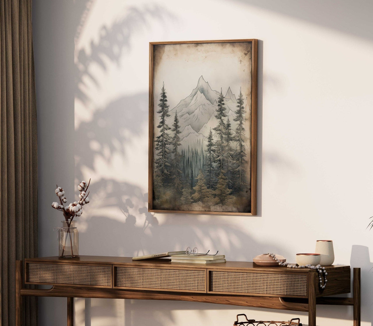 Forest & Mountain Wall Art – Nature Living Room Decor