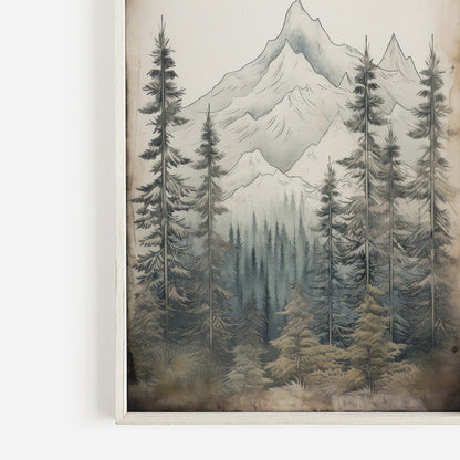 Forest & Mountain Wall Art, Vintage Nature Decor for Outdoor Lovers - WildfieldPrints