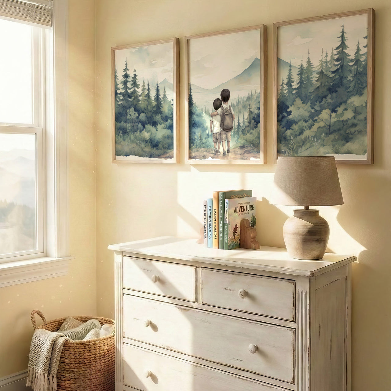 Forest Wall Art – Adventure Boys Room Print • Set of 3