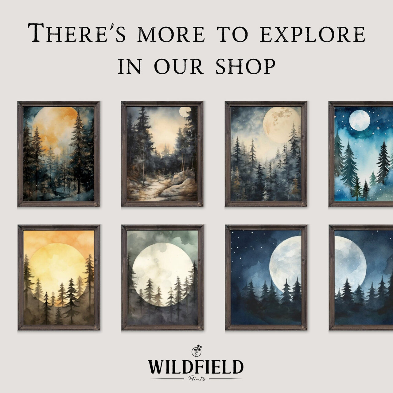 Full Moon Wall Art – Landscape Living Room Print