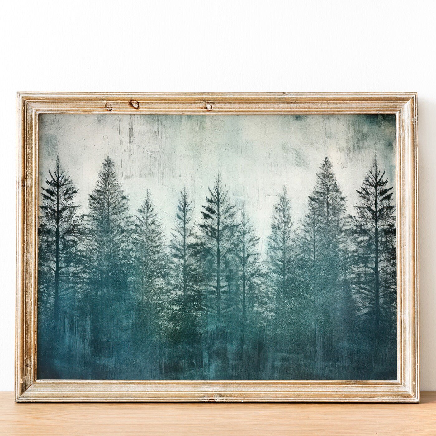 Forest Wall Art, Rustic Landscape Decor, Snowy Fir & Pine Print - WildfieldPrints