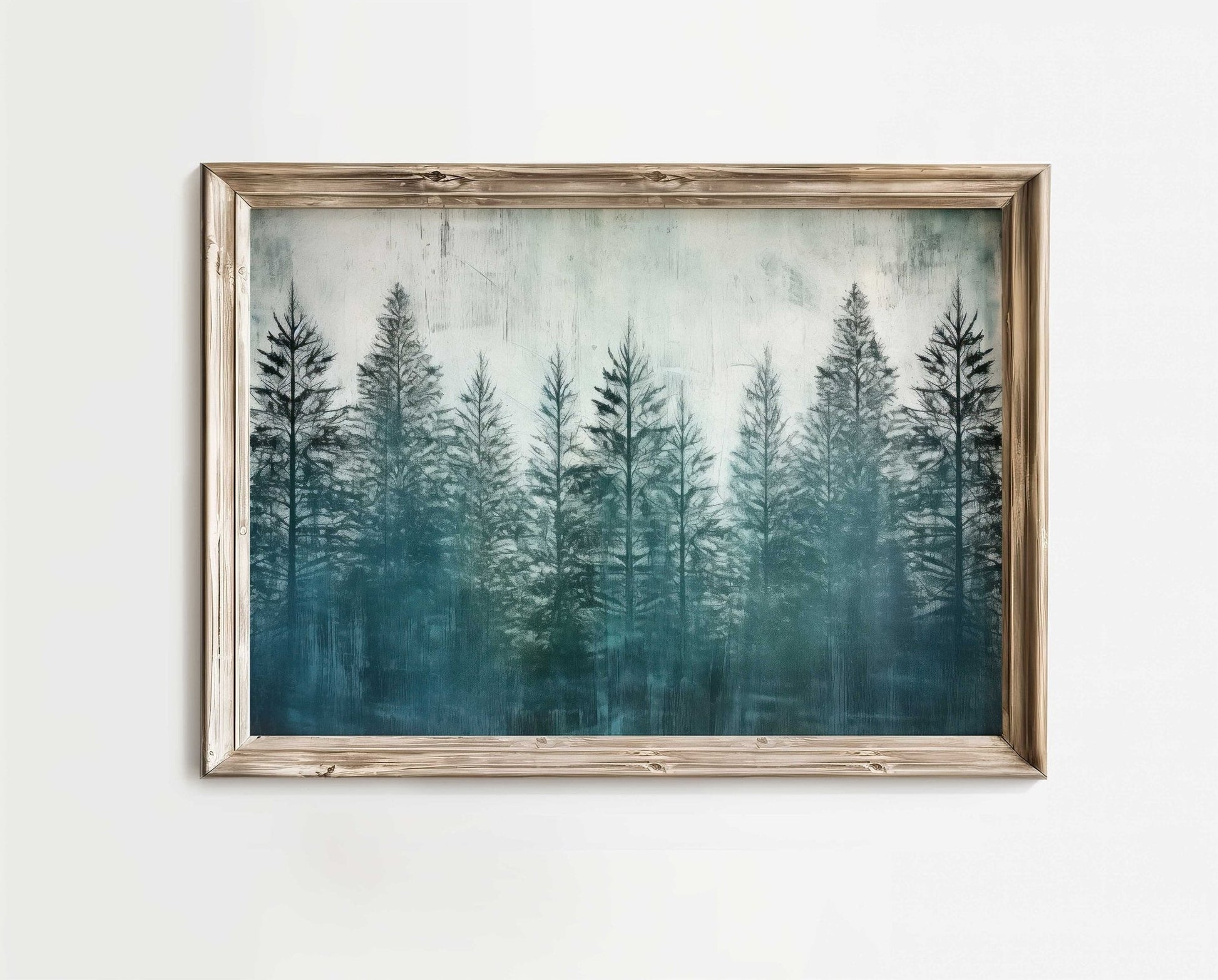 Forest Wall Art, Rustic Landscape Decor, Snowy Fir & Pine Print - WildfieldPrints