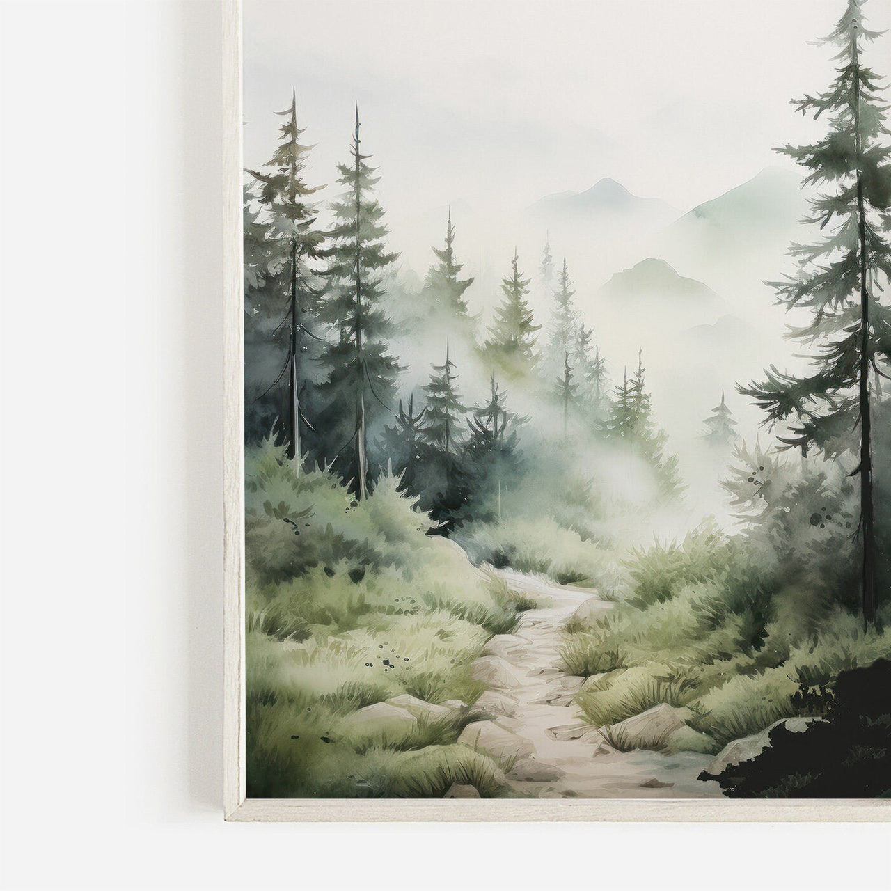 Spruce Forest Wall Art – Nature Living Room Print