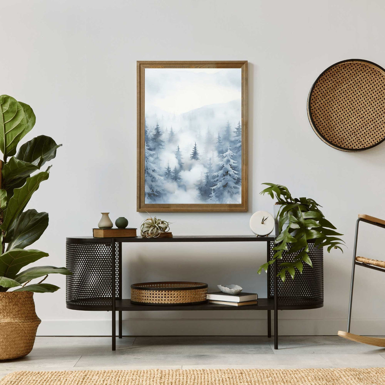 Spruce Forest Wall Art – Nature Living Room Print