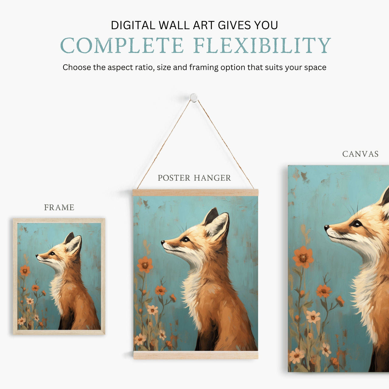 Fox Wall Art – Animal Nursery Print