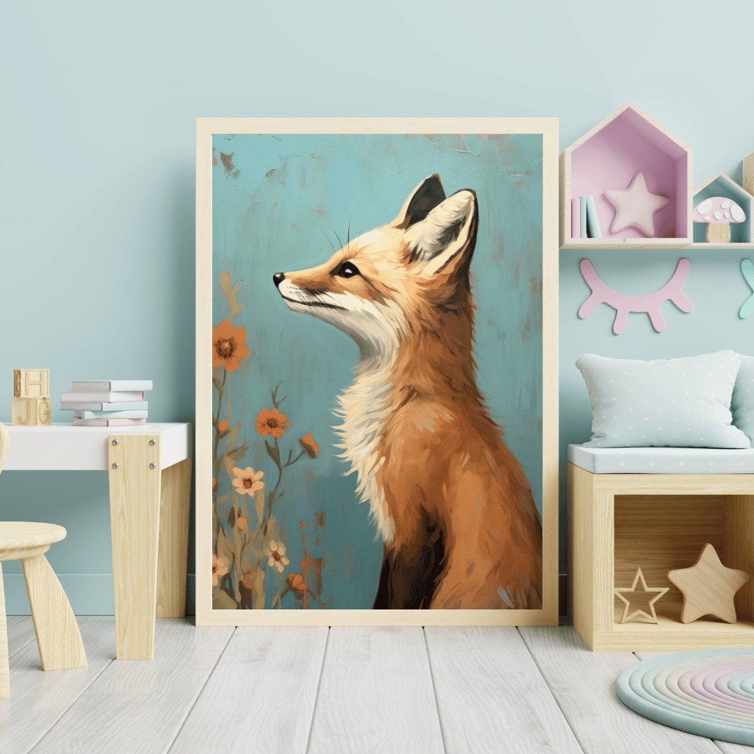 Fox Wall Art – Animal Nursery Print