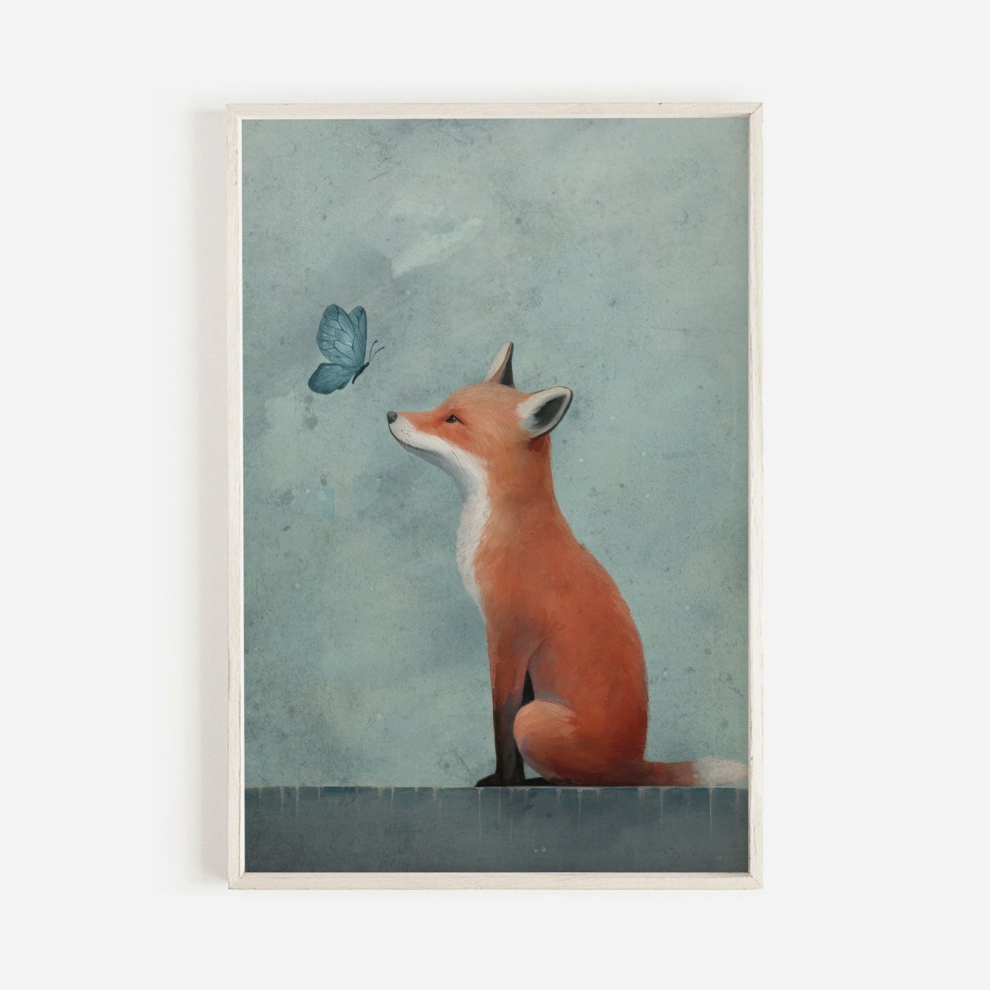 Fox Nursery Decor, Cute Animal Art Print, Woodland Kids Room Wall Art - WildfieldPrints