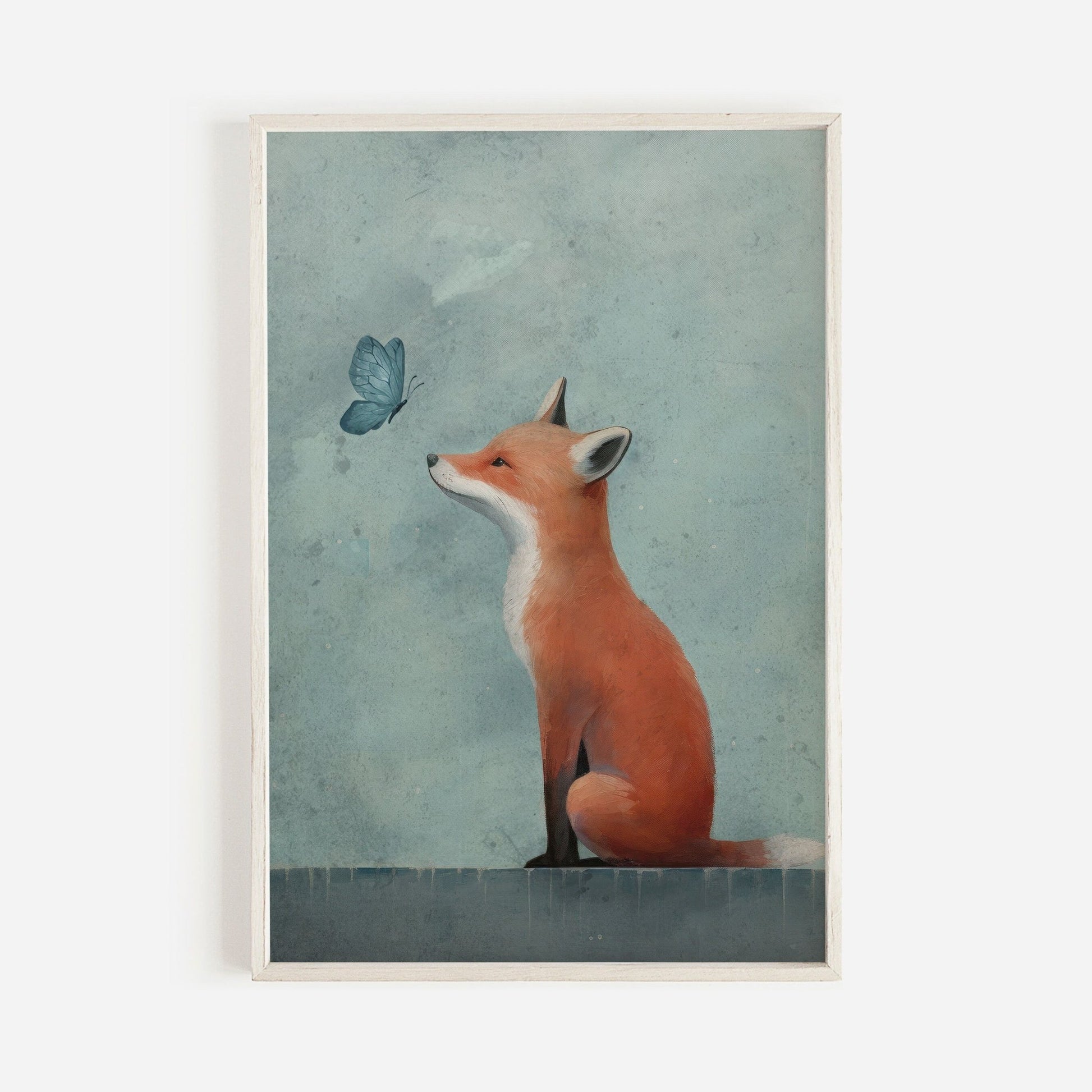 Fox Nursery Decor, Cute Animal Art Print, Woodland Kids Room Wall Art - WildfieldPrints