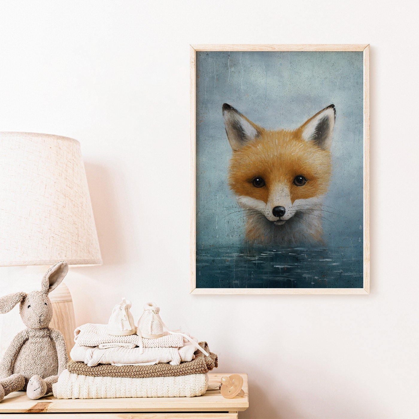 Fox Nursery Decor, Woodland Animal Wall Art, Kids Room Print - WildfieldPrints