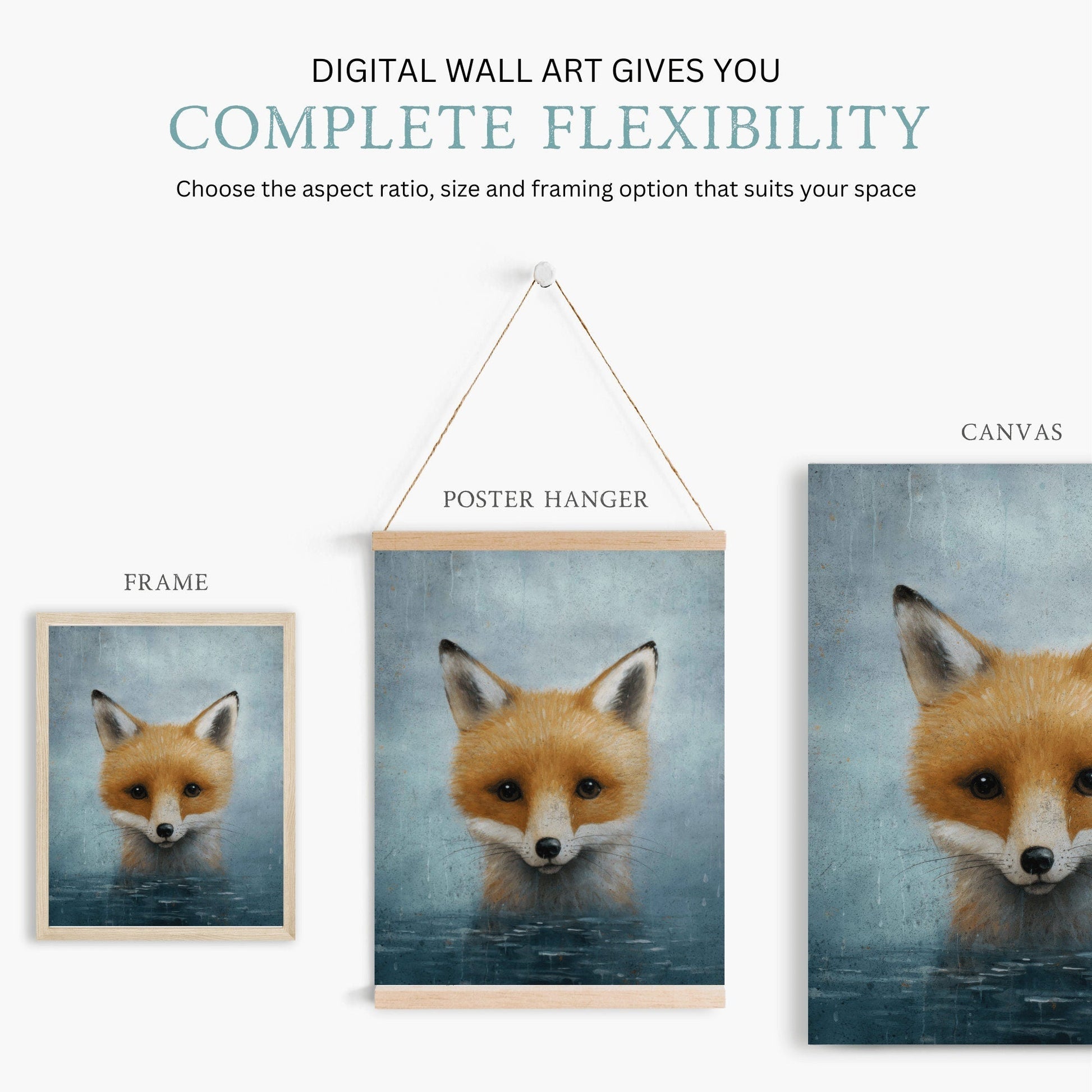 Fox Nursery Decor, Woodland Animal Wall Art, Kids Room Print - WildfieldPrints