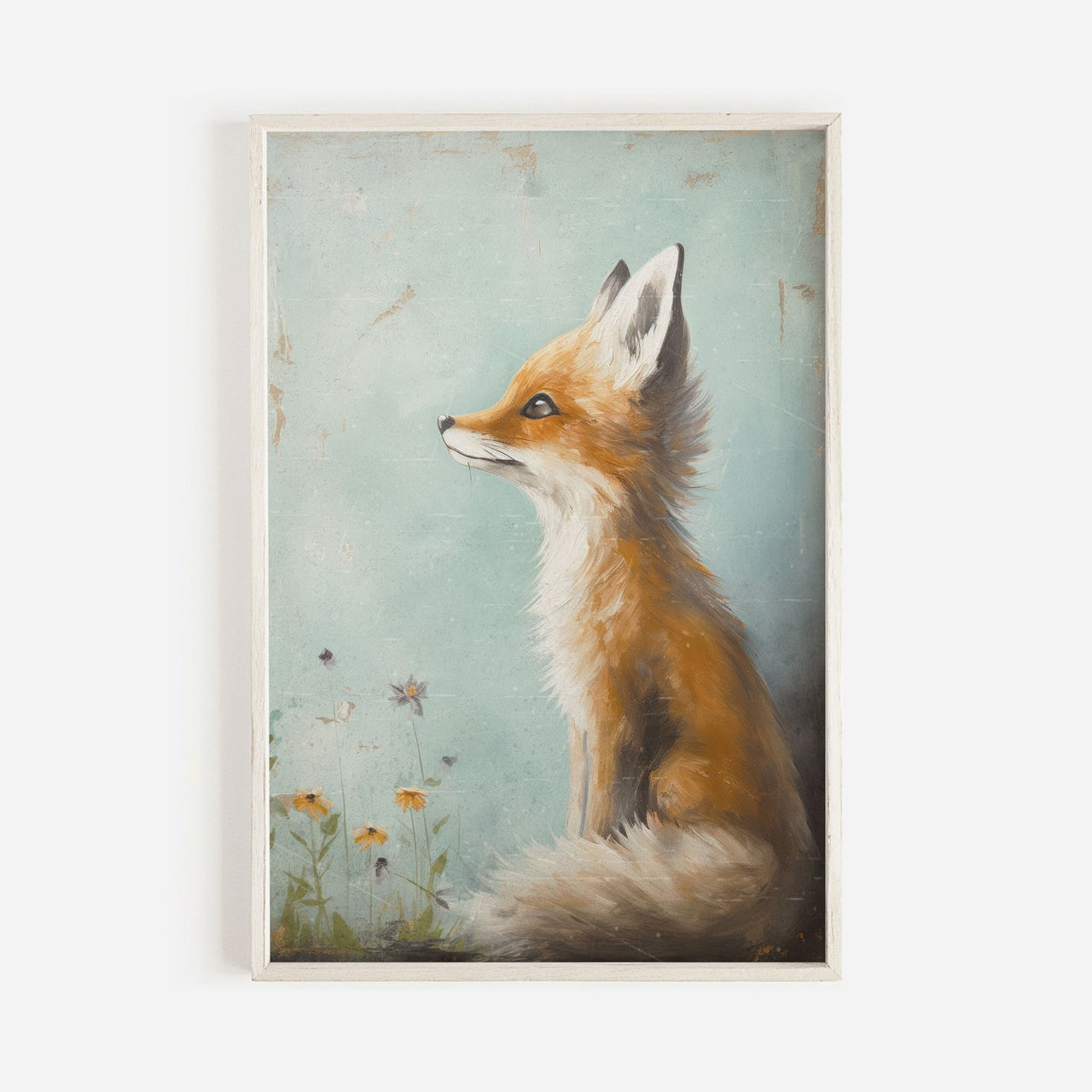 Red Fox Wall Art – Animal Nursery Print