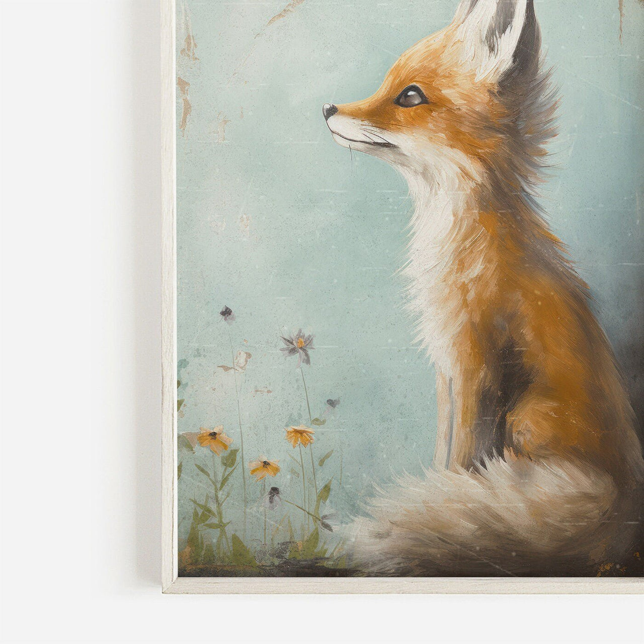 Red Fox Wall Art – Animal Nursery Print