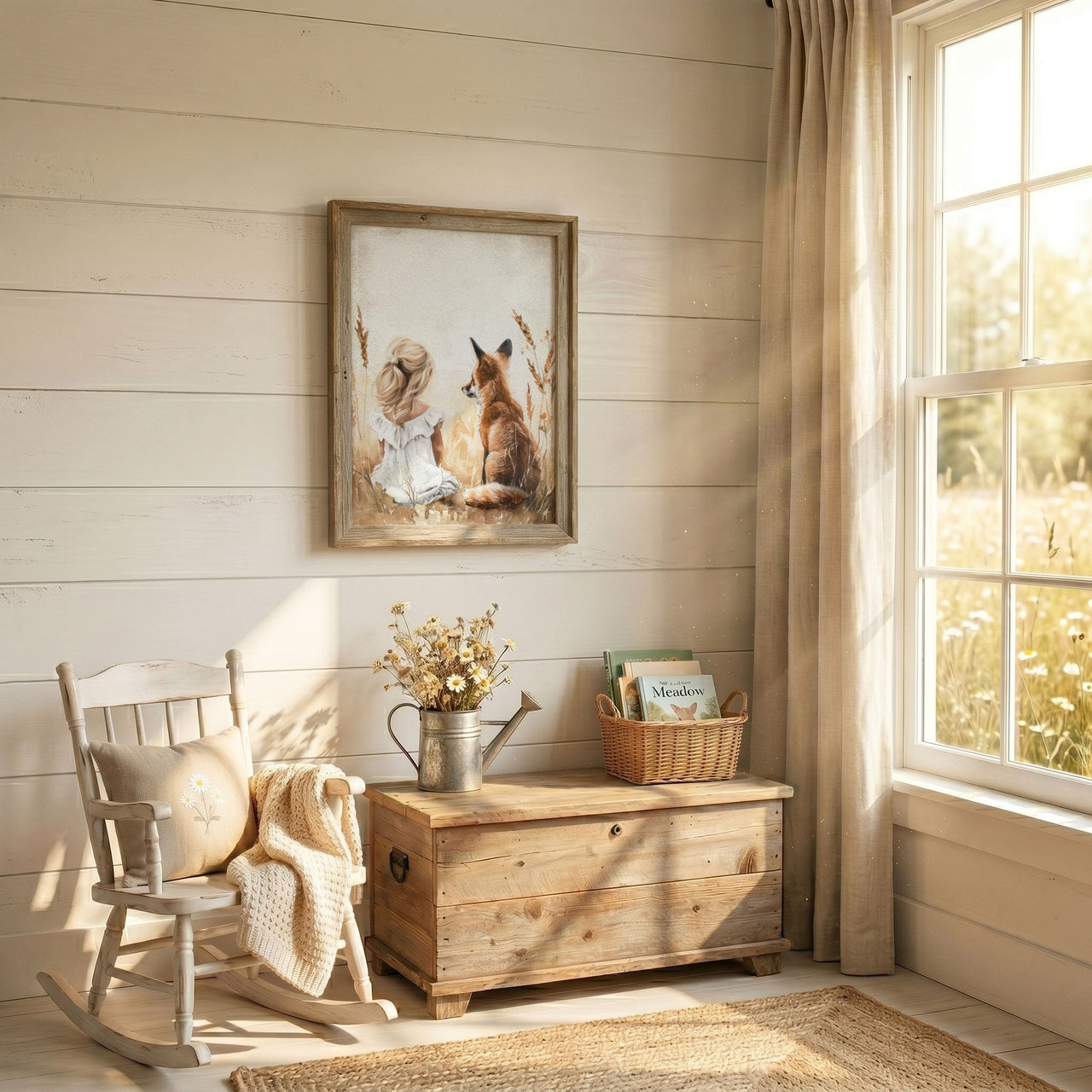 Fox Wall Art – Forest Animal Girls Room Print
