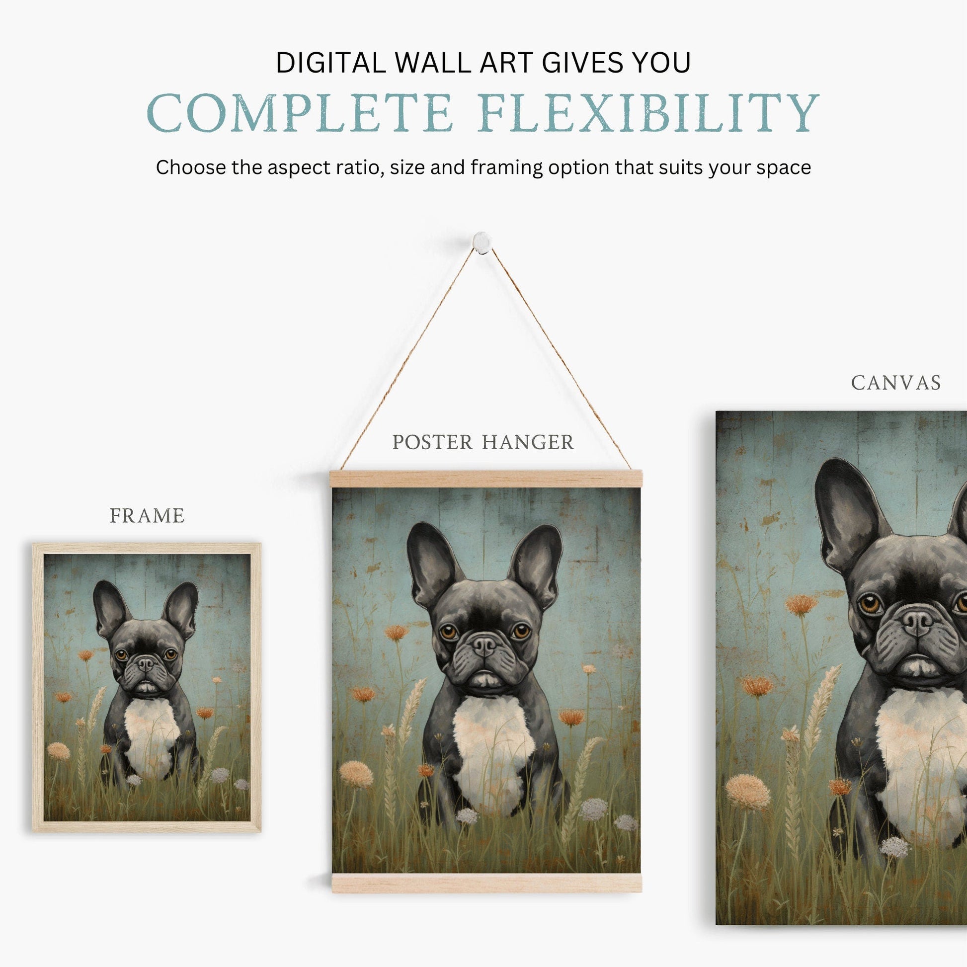 French Bulldog Wall Art, Vintage Dog Decor, Ideal Gift for Pet Lovers - WildfieldPrints