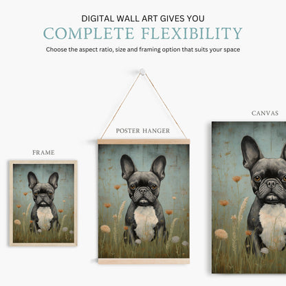 French Bulldog Wall Art, Vintage Dog Decor, Ideal Gift for Pet Lovers - WildfieldPrints