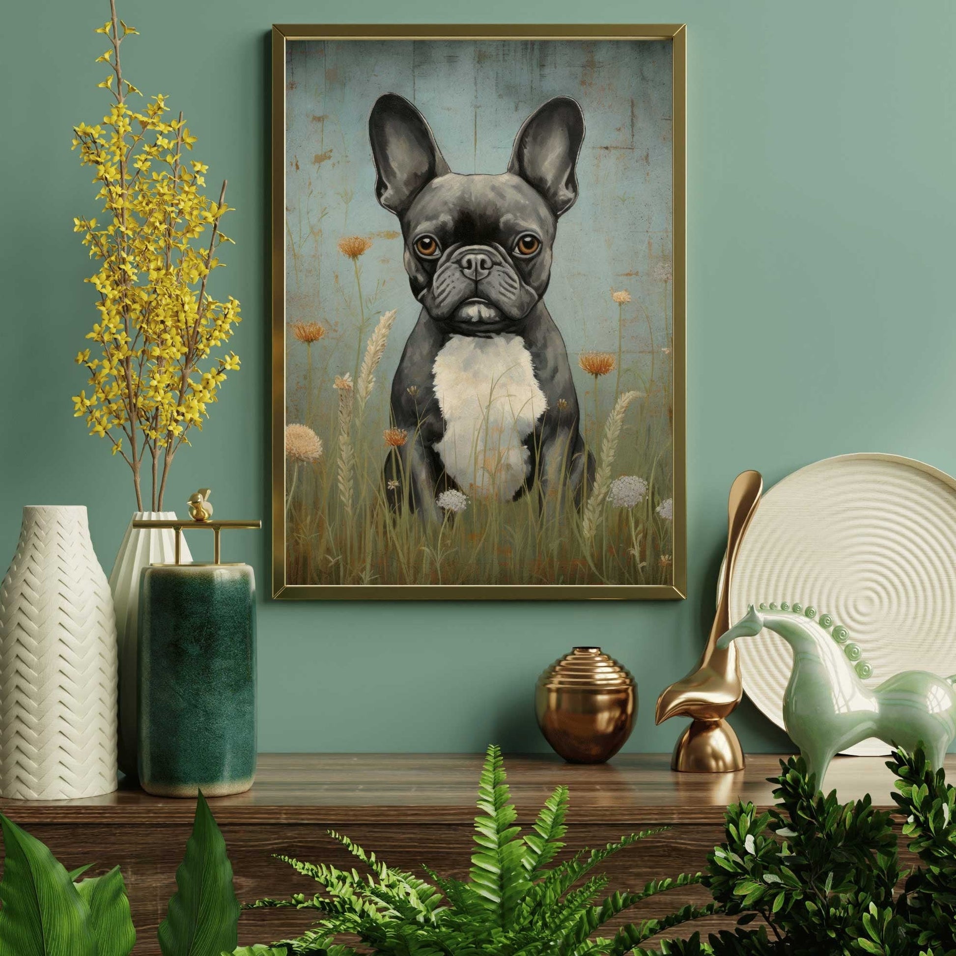 French Bulldog Wall Art, Vintage Dog Decor, Ideal Gift for Pet Lovers - WildfieldPrints