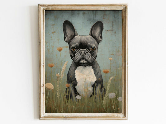 French Bulldog Wall Art, Vintage Dog Decor, Ideal Gift for Pet Lovers - WildfieldPrints