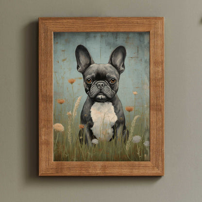 French Bulldog Wall Art, Vintage Dog Decor, Ideal Gift for Pet Lovers - WildfieldPrints