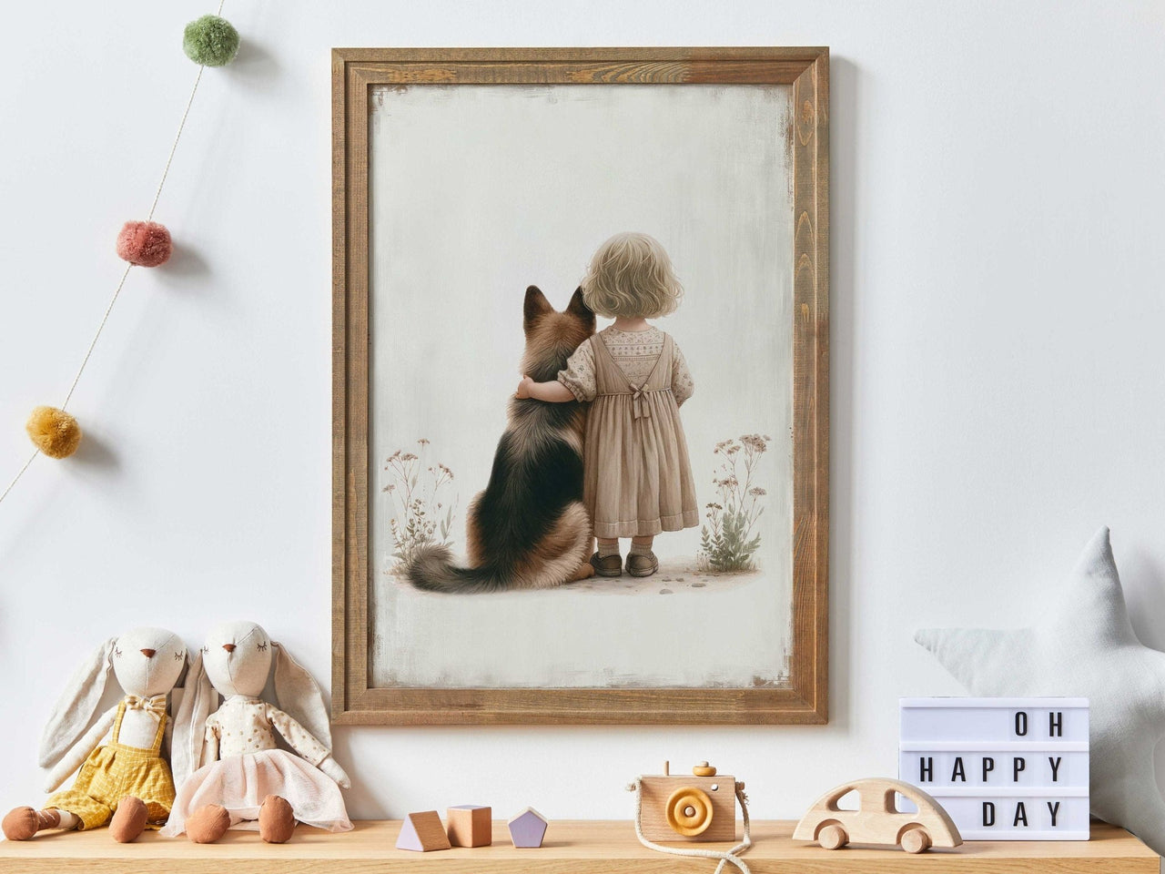 German Shepherd Wall Art – Dog Nursery Print