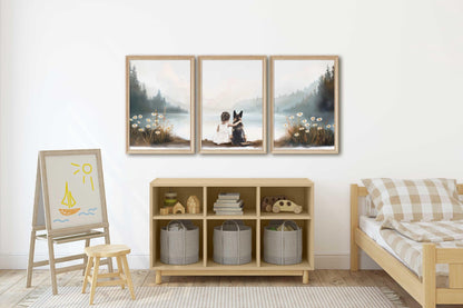 German Shepherd Art Nursery, Girl Dog Wall Art, German Shepherd Art Set of 3, Dog Girls Room Printable, GSD Art Print,PRINTABLE Dog Art Kids - My Store