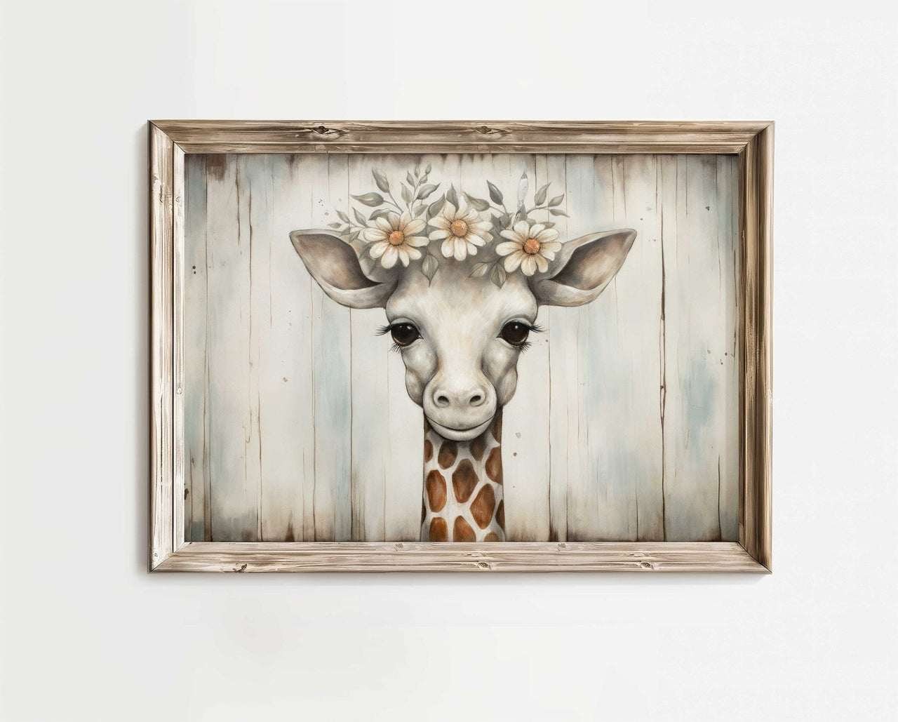 Baby Giraffe Wall Art – Safari Kids Room Print