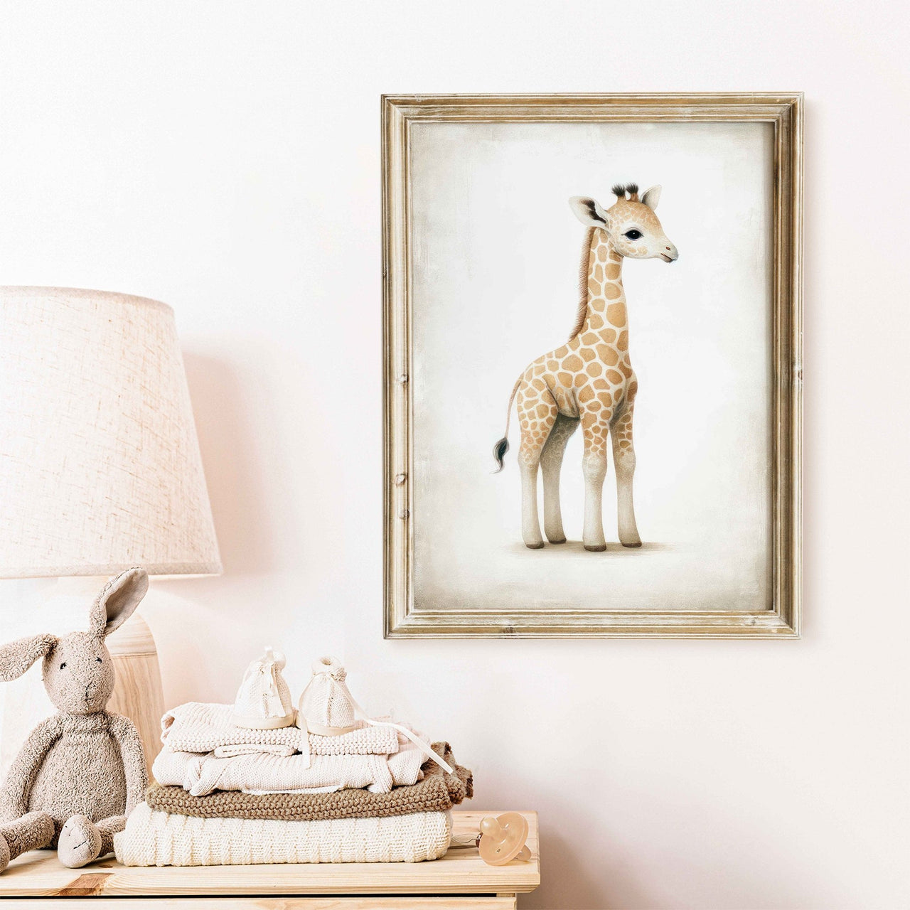 Baby Giraffe Wall Art – Safari Nursery Print