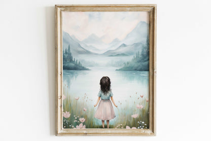 Girl Adventure Decor, Vintage Nursery Art, Whimsical Wall Decor - WildfieldPrints