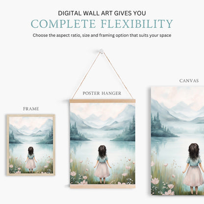 Girl Adventure Decor, Vintage Nursery Art, Whimsical Wall Decor - WildfieldPrints