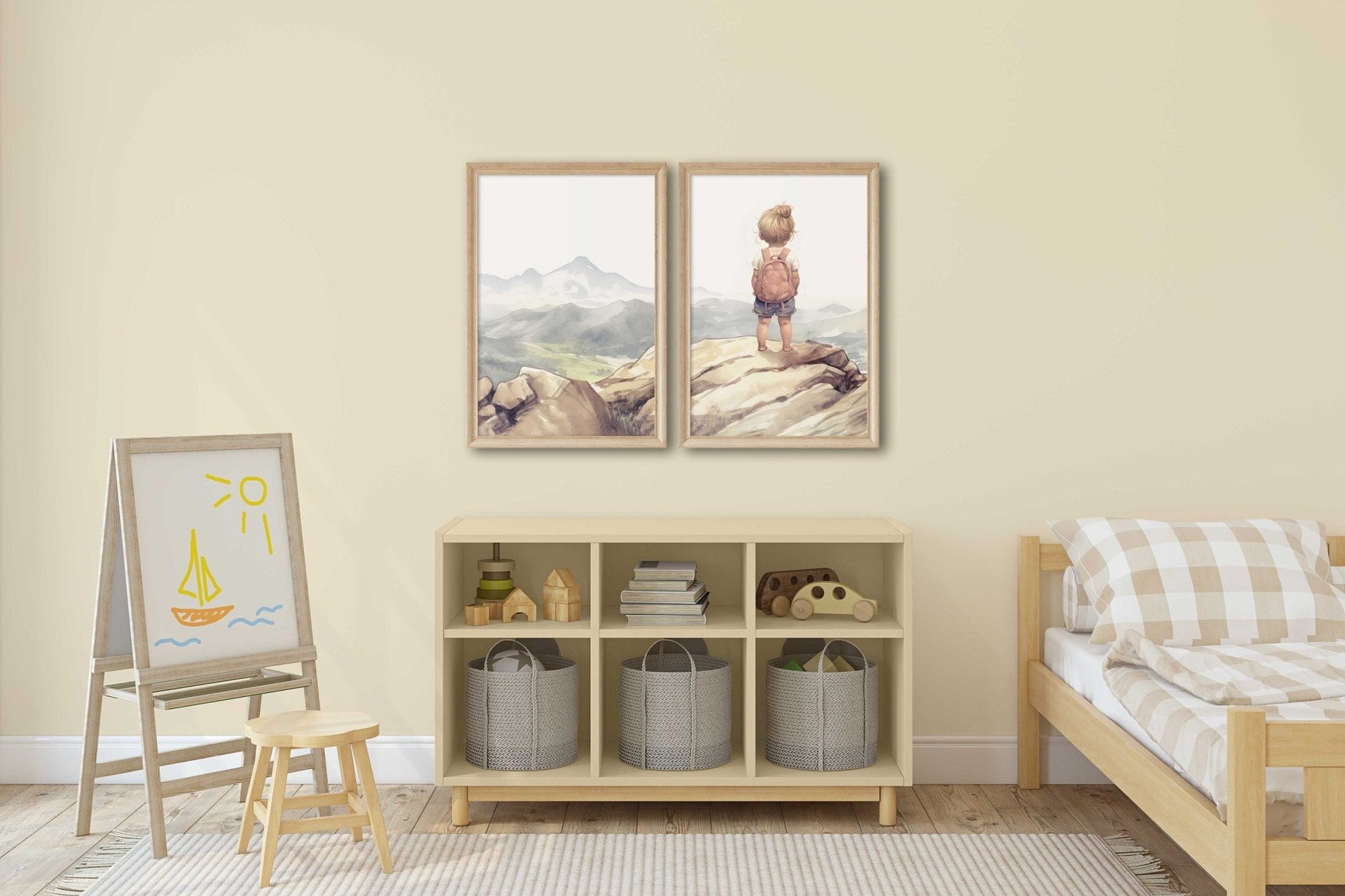 Girl Adventure Nursery Art, Mountain Decor for Girls' Room - WildfieldPrints