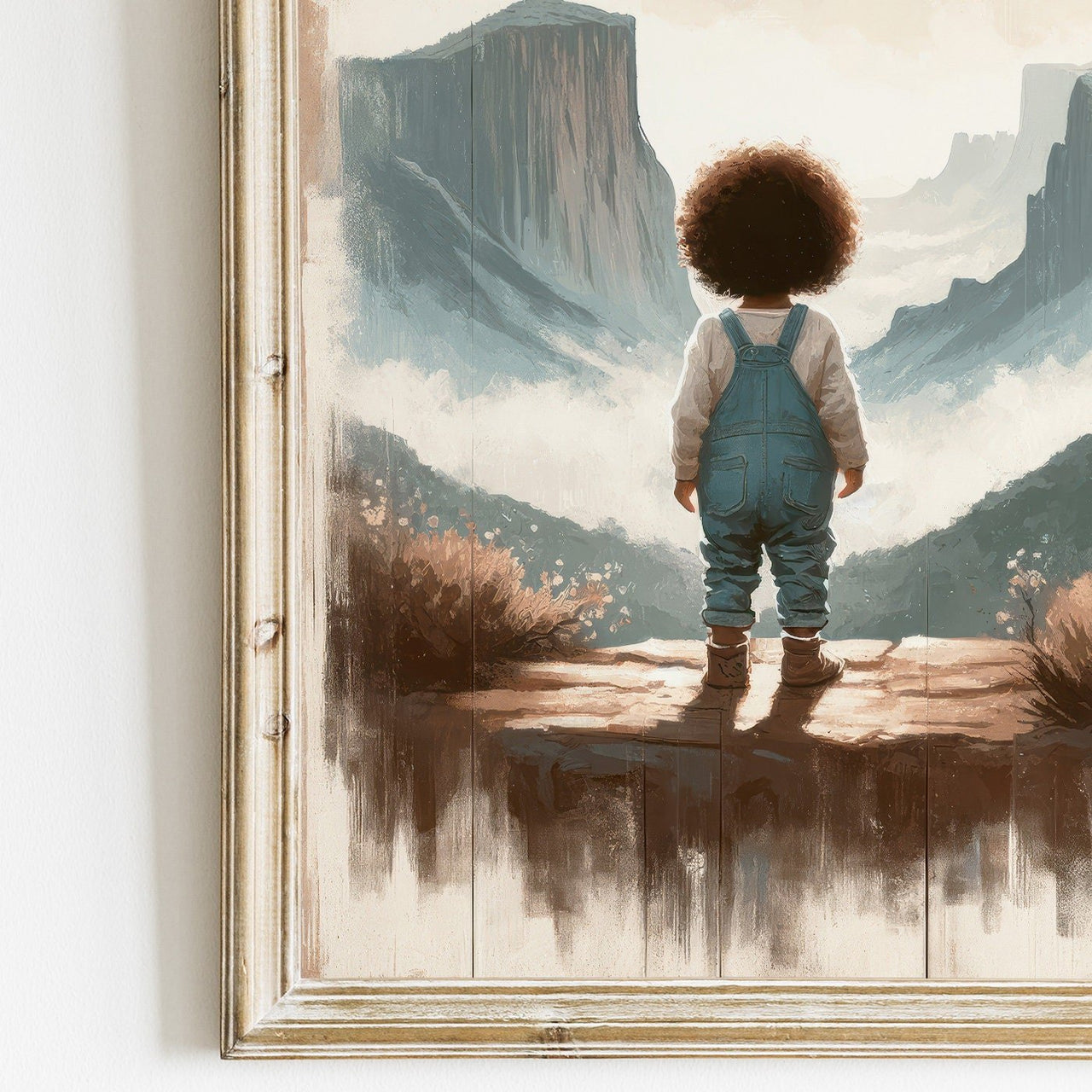 Black Toddler Girl Adventurer Print – African Nursery Wall Art