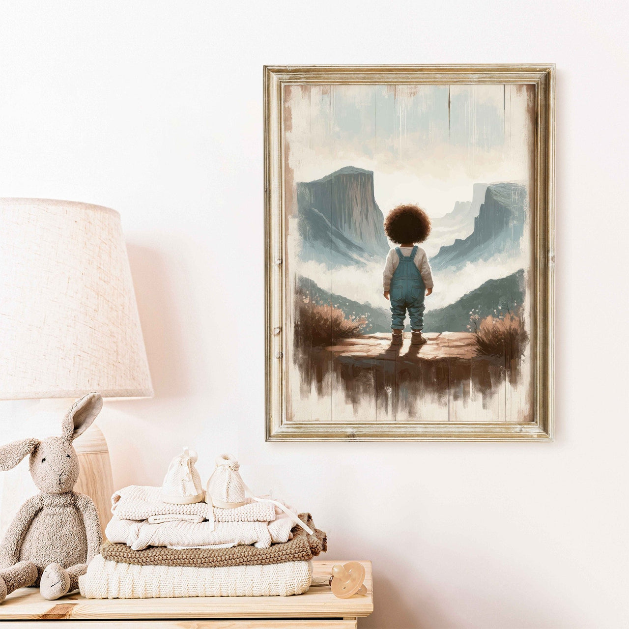 Black Toddler Girl Adventurer Print – African Nursery Wall Art